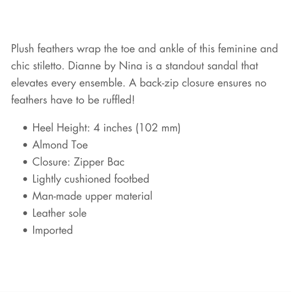 🆕️Nina Heeled Feather Sandals - Picture 5 of 5